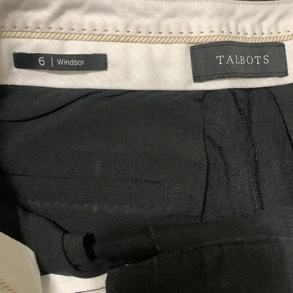 Women’s Talbots Windsor Straight leg Linen Pants Size 6 Black EUC - Picture 9 of 10